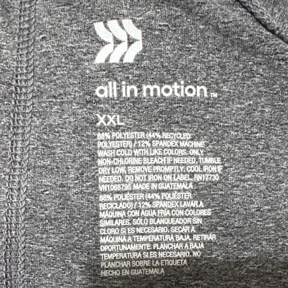 All in Motion Charcoal Long Sleeve Exercise or Layering Tee - Picture 6 of 6